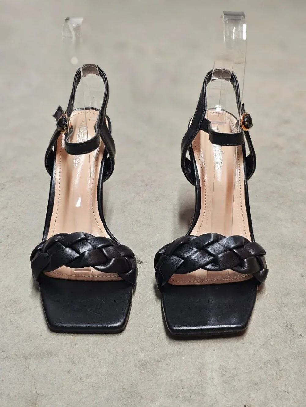 Braided Strap High Heel Sandals With Adjustable Ankle Strap & Square Toe Design - Picture 7 of 14